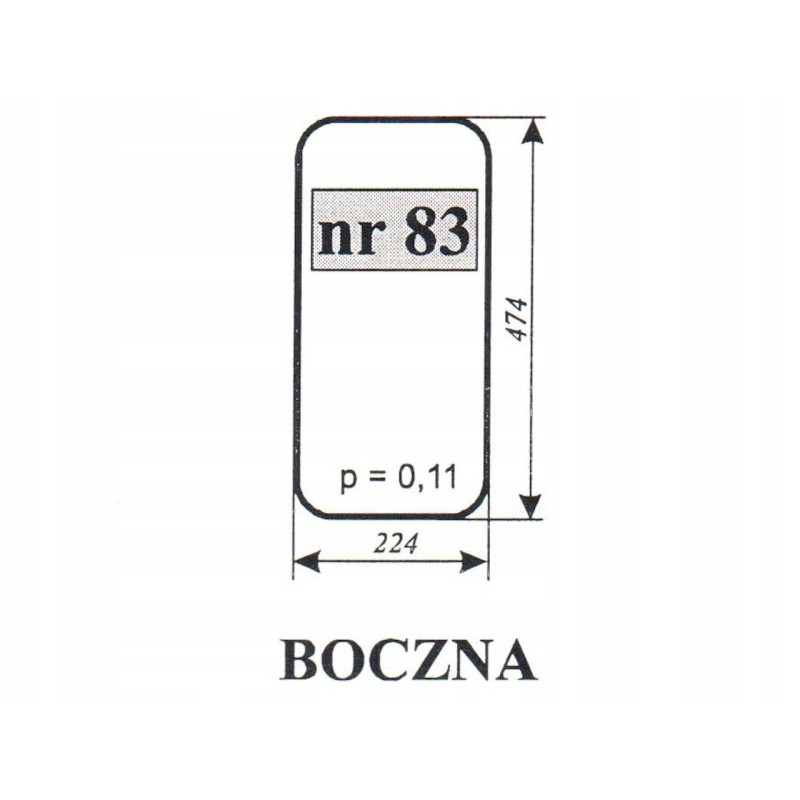 Side window mtz no. 83 83
