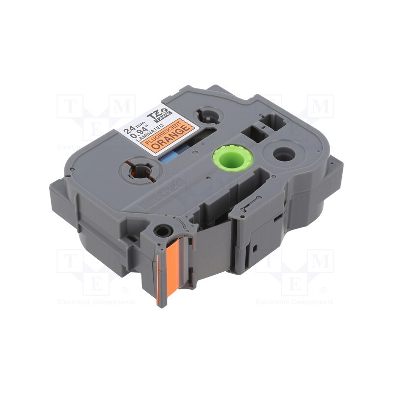 1 pcs x BROTHER - TZE-B51 - Tape, 24mm, 5m, orange, Character colour: black, laminated,glued