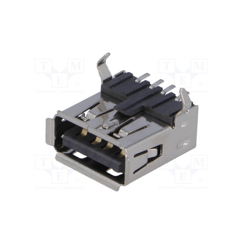 2 pcs x Amphenol Communications Solutions - TUEA4F2S0BHT - Socket, USB A, on PCBs, SMT, horizontal, 2.0, gold-plated