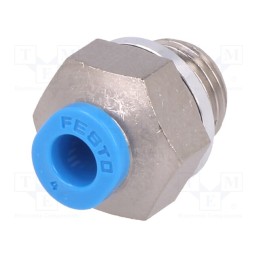 1 pcs x FESTO-186264 - Push-in fitting, threaded,straight, -0.95÷6bar, Thread: G 1/8'
