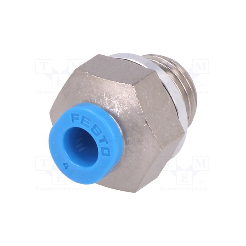 1 pcs x FESTO-186264 - Push-in fitting, threaded,straight, -0.95÷6bar, Thread: G 1/8'