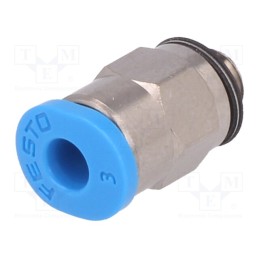1 pcs x FESTO-153302 - Push-in fitting, threaded,straight, -0.95÷6bar, Thread: M5