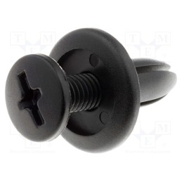 5 pcs x KSS WIRING - SR-614 - Rivet, polyamide, Panel cutout diam: 6.3mm, black, UL94V-2