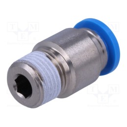1 pcs x FESTO-153013 - Push-in fitting, straight, -0.95÷6bar, Gasket: NBR rubber, QS