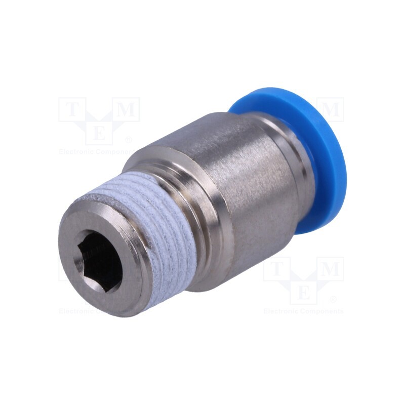 1 pcs x FESTO-153013 - Push-in fitting, straight, -0.95÷6bar, Gasket: NBR rubber, QS