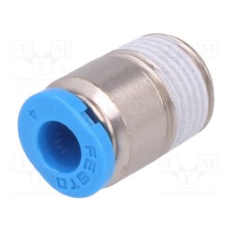1 pcs x FESTO-153316 - Push-in fitting, threaded,straight, -0.95÷6bar, Thread: R 1/8'
