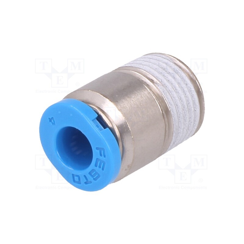 1 pcs x FESTO-153316 - Push-in fitting, threaded,straight, -0.95÷6bar, Thread: R 1/8'