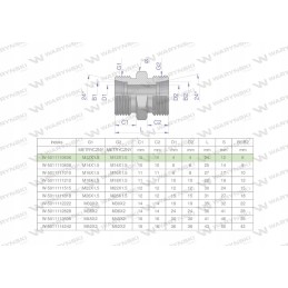 Hydraulic connector bb m12x1 5 06l xg 10 pcs