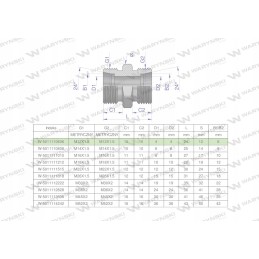 Hydraulic connector bb m12x1 5 06l xg 10 pcs