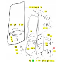 Yanmar door hinge vio33u vio38u vio50u vio57u