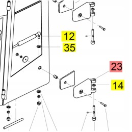 Yanmar door hinge vio33u vio38u vio50u vio57u