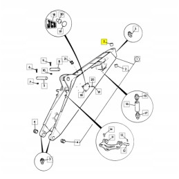Boom sleeve JCB backhoe loader 808 00179
