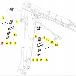 Yanmar bulkhead nipple b7 5b b7 6 vio45 vio82