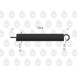 Brake pedal spring C 360 Zetor original Ursus