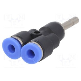 1 pcs x PNEUMAT-142.004-K - Plug-in connector, Y-Yap spliYYer, -0.95÷15bar, BLUELINE, 0÷60°C