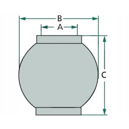 Top connector ball 45 2x78x63 galvanized