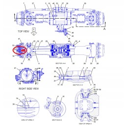 Polos rear axle short cat 444e 444f 2264356