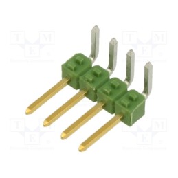 2 pcs x TE Connectivity - 826631-4 - Pin header, pin strips, AMPMODU MOD II, male, PIN: 4, angled 90°