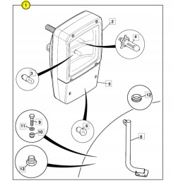 Lamp with bulbs JCB Kop Lad 700 50055