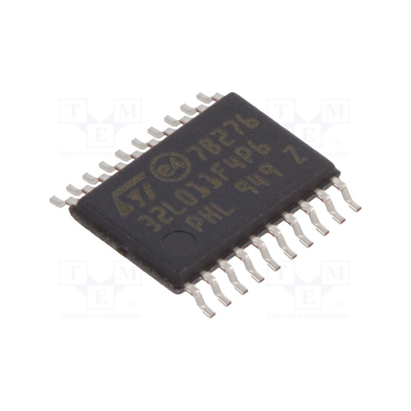 1 pcs x STMicroelectronics - STM32L011F4P6 - IC: ARM microcontroller, 32MHz, TSSOP20, 1.8÷3.6VDC, -40÷85°C