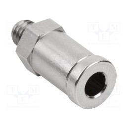 1 pcs x SCHMALZ-STV-GE-M5-AG-4 - Straight push-in fitting, M5-AG, -20÷80°C, nickel-plated brass