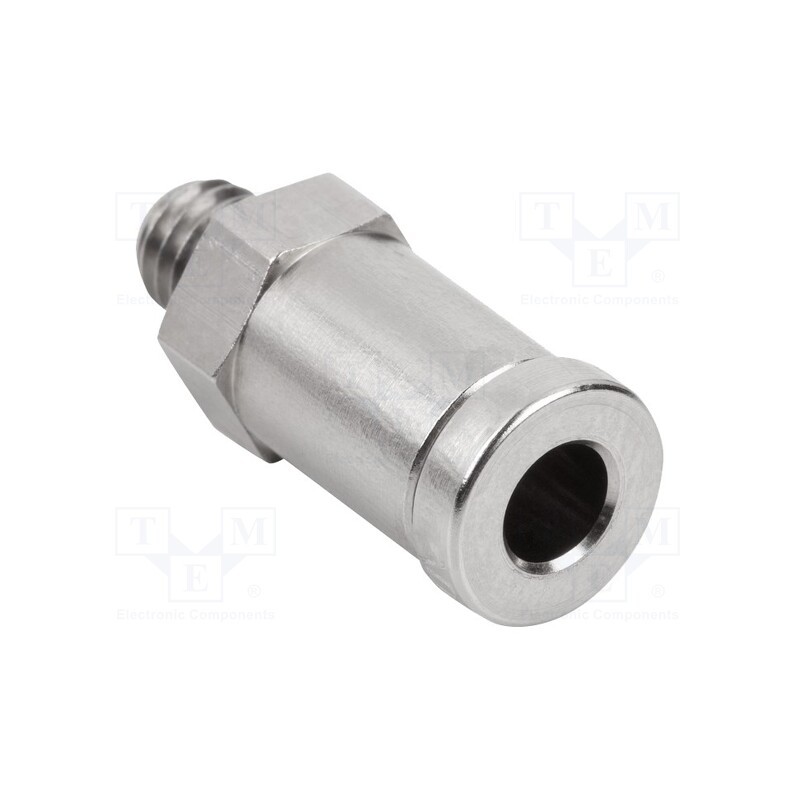 1 pcs x SCHMALZ-STV-GE-M5-AG-4 - Straight push-in fitting, M5-AG, -20÷80°C, nickel-plated brass