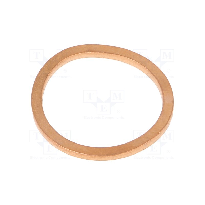 5 pcs x ELESA+GANTER - DIN 7603-CU-17-21-A - Gasket, copper, Thk: 1.5mm, Øint: 17mm, Øout: 21mm, DIN 7603