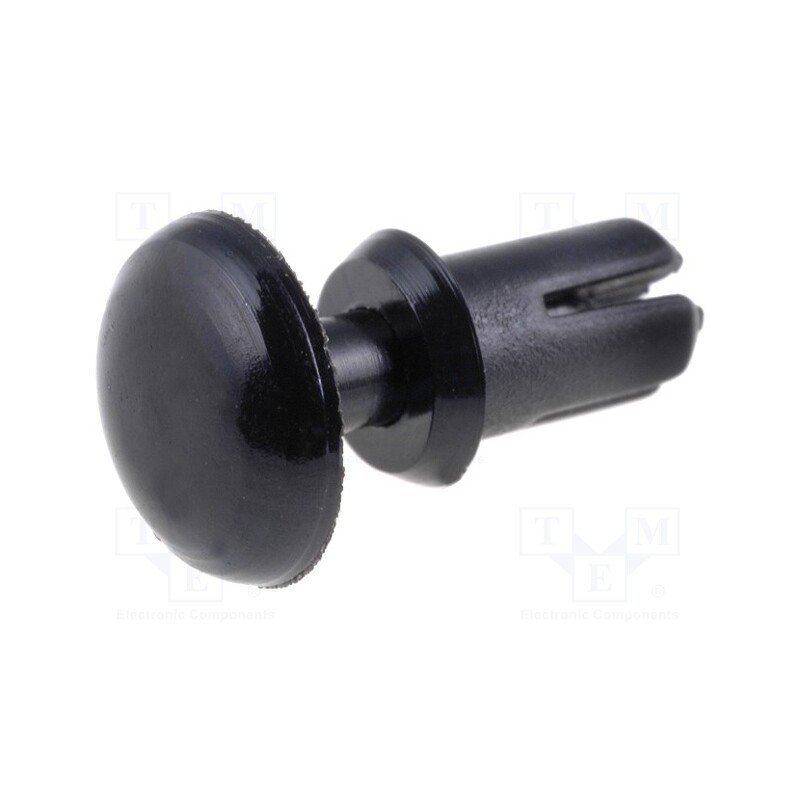 5 pcs x KSS WIRING - SR-465K - Rivet, polyamide, Panel cutout diam: 4mm, black, UL94V-2