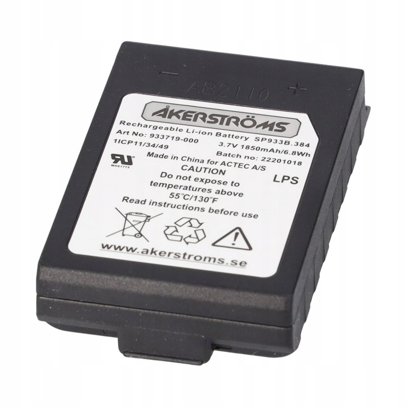 Akerstroms battery 3 7vdc 1950 mah ab11r sp933b 38