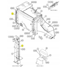 Left cva engine flap actuator for cat wheeled excavator