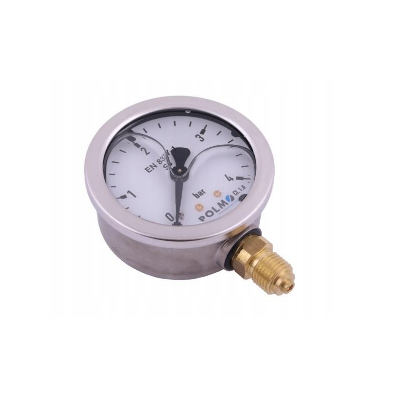 Glycerin manometer m63 0 4 bar bottom connection g