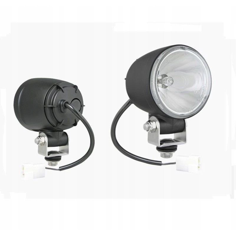 Halogen road headlight, cable with amp f connector