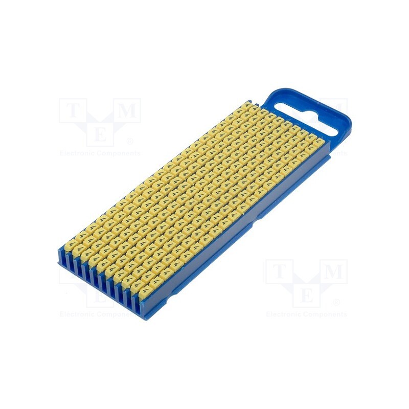 200 pcs x HELLERMANNTYTON - 561-02644 - Markers, Marking: 4, 2.8÷3.8mm, polyamide, yellow, -40÷85°C, WIC