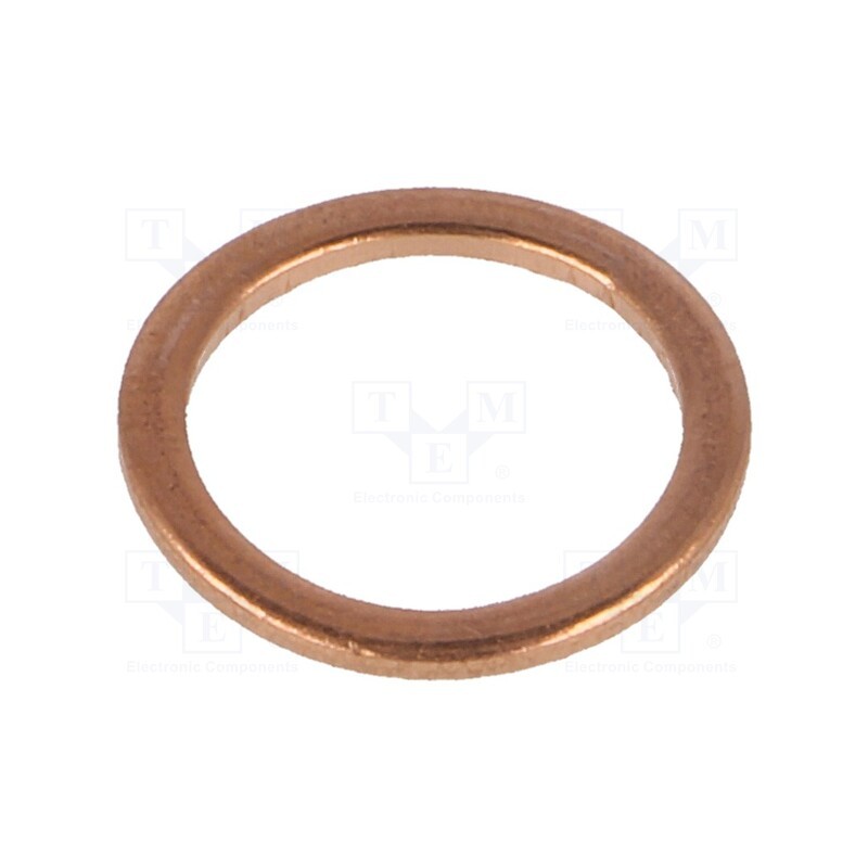 5 pcs x ELESA+GANTER - DIN 7603-CU-10-13,5-A - Gasket, copper, Thk: 1.5mm, Øint: 10mm, Øout: 13.5mm, DIN 7603