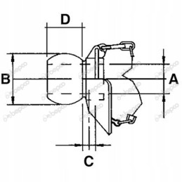 Hitch ball with collar cat 3 2 fi 28 7x64