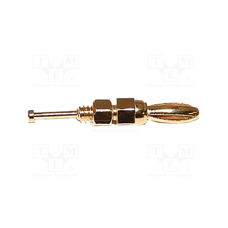 1 pcs x MUELLER ELECTRIC - BU-P3276 - Connector: 3mm banana, plug, 5A, 25.7mm, soldered, -50÷130°C