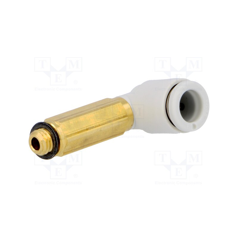 1 pcs x SMC-KQ2W06-M5A - Push-in fitting, threaded,angled 90°, -1÷10bar, Thread: M5