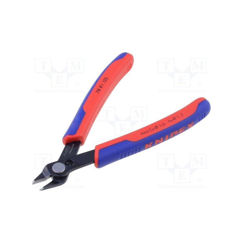 1 pcs x KNIPEX - 78 81 125 - Pliers, side,cutting,precision, 125mm, without chamfer