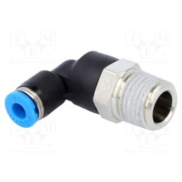 1 pcs x FESTO-190659 - Push-in fitting, angled 90°, -0.95÷6bar, Gasket: NBR rubber, QS