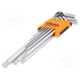 1 set x BETA - 961974 - Wrenches set, hex key,spherical, 9pcs.