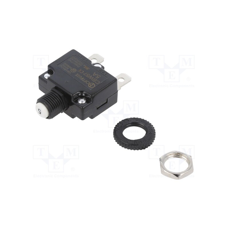 1 pcs x OPTIFUSE - CBW57-PS-5A-5X - Fuse: thermal, 5A, Imax: 1kA, 125V,250V, 32VDC,50VDC