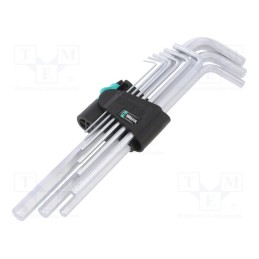 1 set x WERA - 5021909001 - Wrenches set, Hex Plus key, steel, 9pcs.