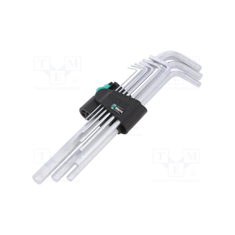 1 set x WERA - 5021909001 - Wrenches set, Hex Plus key, steel, 9pcs.