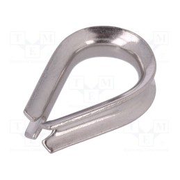 5 pcs x KRAFTBERG - KAUS-4-A4 - Thimble for rope, acid resistant steel A4, for rope, DIN 6899