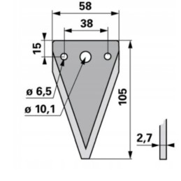 Blade for strip mower esm 344318
