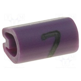 200 pcs x TE Connectivity - 5801707 - Markers, Marking: 7, 1.5÷2mm, PVC, violet, -45÷70°C, leaded