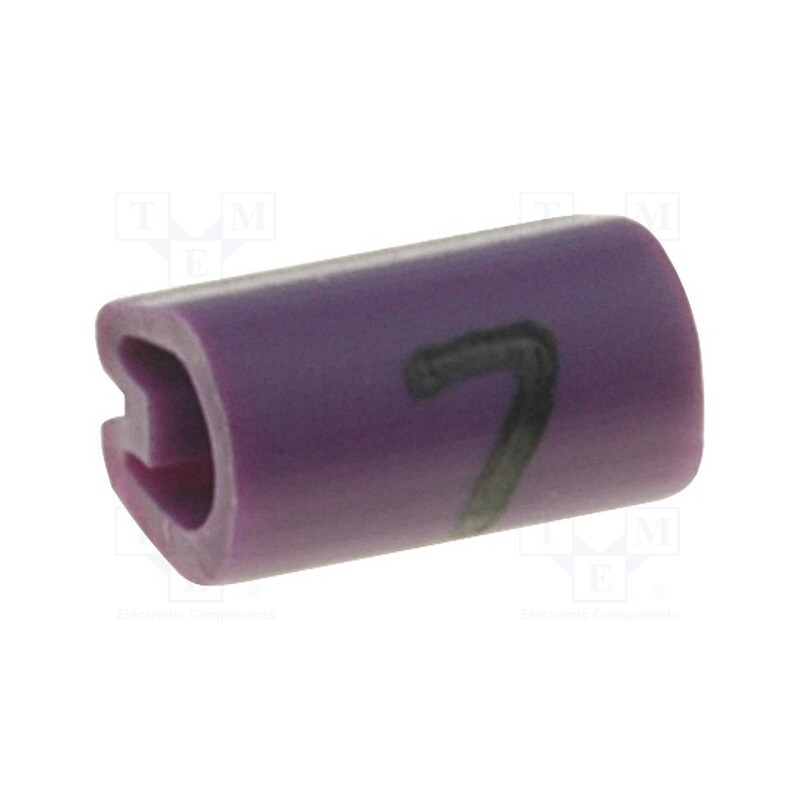 200 pcs x TE Connectivity - 5801707 - Markers, Marking: 7, 1.5÷2mm, PVC, violet, -45÷70°C, leaded