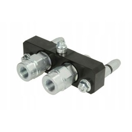 Hydraulic quick connector, push connector type plug