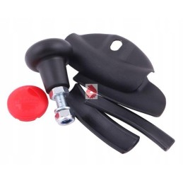 Red steering knob with urs rubber inserts