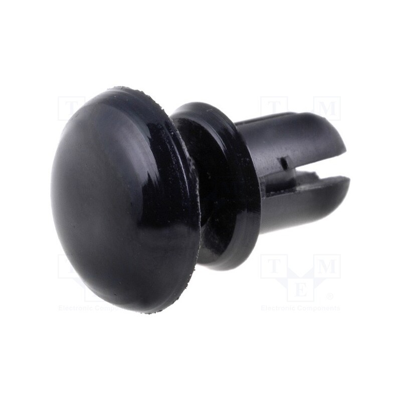 5 pcs x KSS WIRING - SR-450K - Rivet, polyamide, Panel cutout diam: 4mm, black, UL94V-2